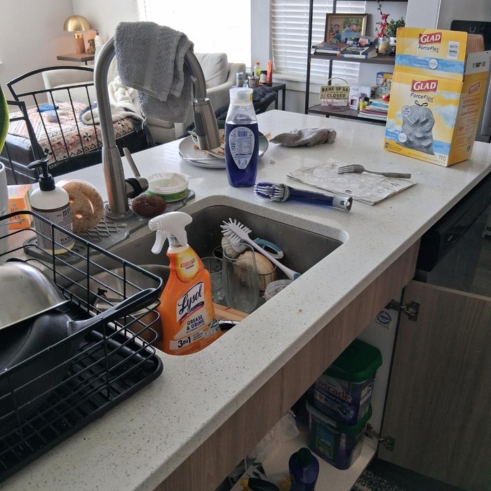 Deep cleaning house