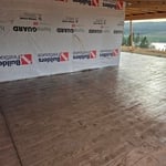 Stamped and dyed concrete