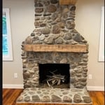 Field Stone Fireplace