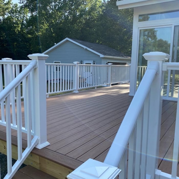 timbertech with sunroom