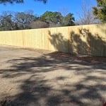 Private wood fence