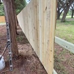 Private wood fence