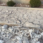 Sidewalk demolition