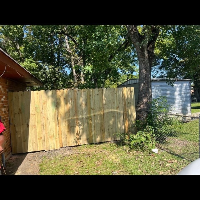 Install privacy fence