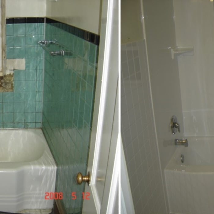 Bathtub before and after
