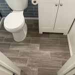 New ceramic tile floor.