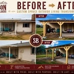 Custom spruce porch