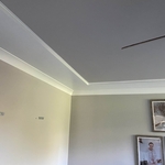 Ceiling repaired and painted by patch match