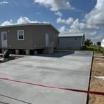 Driveway and sidewalk