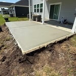 Finished patio