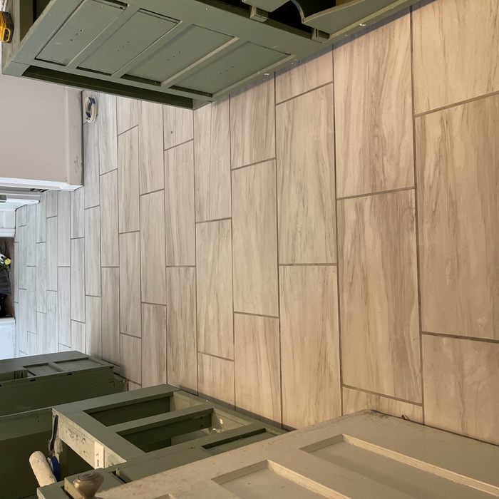 Tile and cabinets