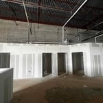 Drywall hung