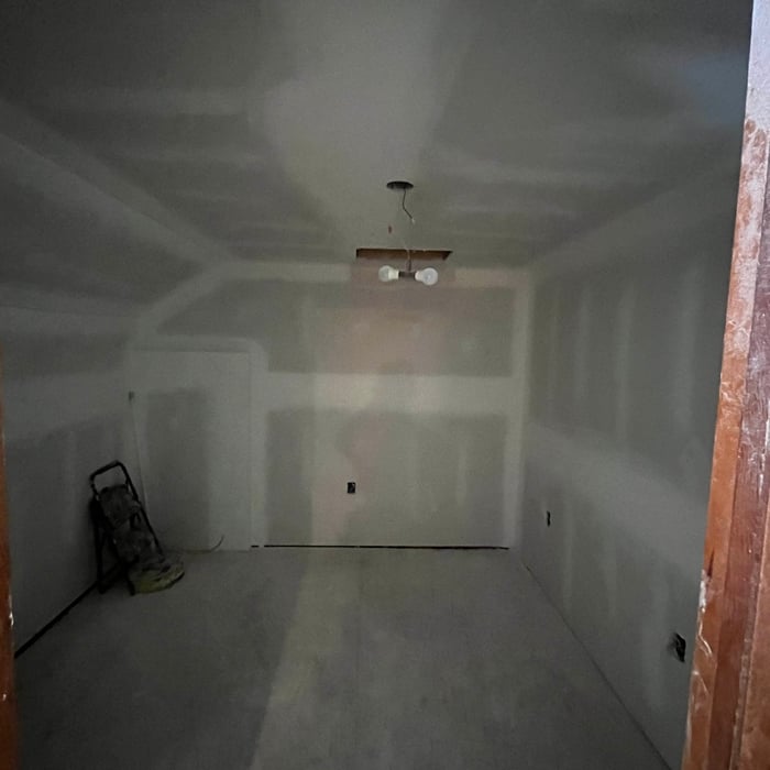 Attic drywall