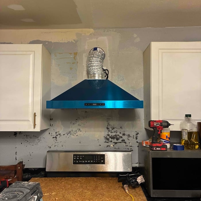 Range hood installation