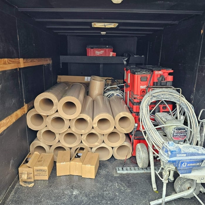 Equipment staged