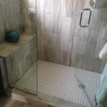 Shower with curb