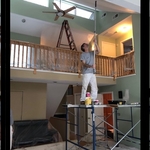 Repaint of interior with cathedral ceilings