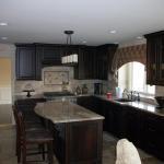 Traditional Kitchen - Tan Cozy Dark Wood Breakfast Bar Chairs
