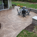decorative stamped concrete patio