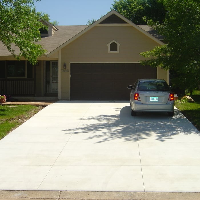 standard concrete driveway