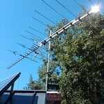 next to solar panels