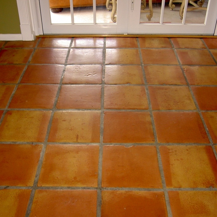Before restoration of tiles and grout.