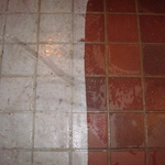 Paint on tile before & after