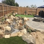 Backyard Stream and Putting Green