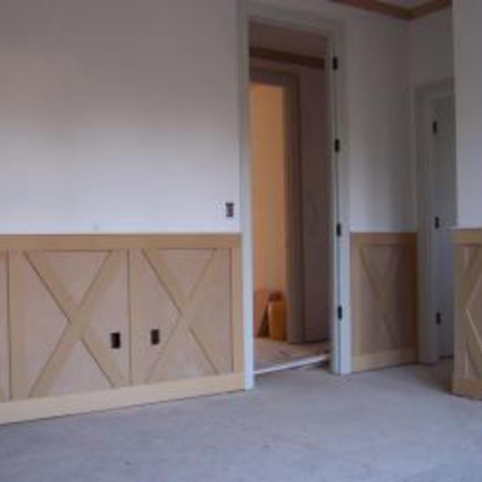 Bedroom wainscot.