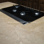 Travertine Countertop before polishing