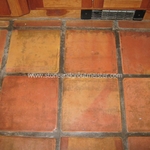 Saltillo before cleaning and sealing