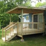 Traditional Deck - Blue Wood Unfinished Wood Deck
