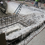 Rebar and Plumbing for added spa
