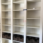Built in book case cabinets before