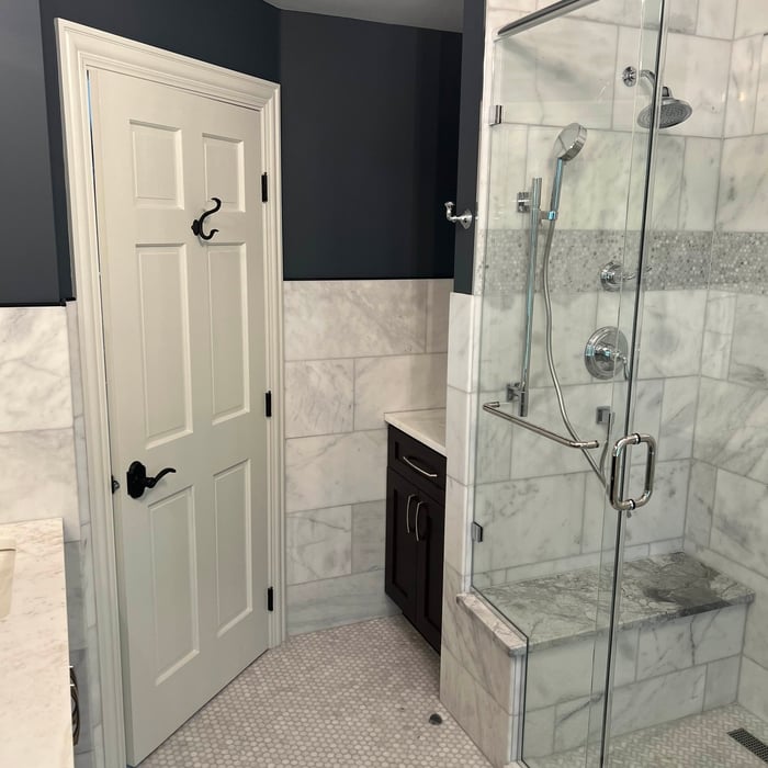 Dual marble shower