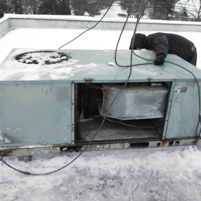 Getting the old unit ready to go