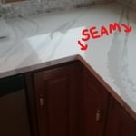 Norton Shores Kitchen close up of seam