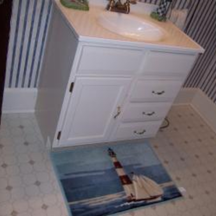 New flooring and sink