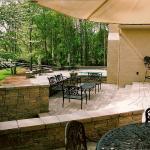 Traditional Patio - Tan Lawn Black Lantern Style Outdoor Light Pillar