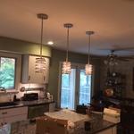 Overview of kitchen looking from range/wall oven l