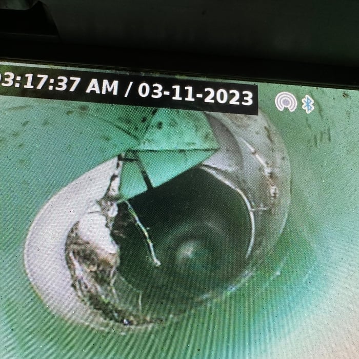 Broken sewer line