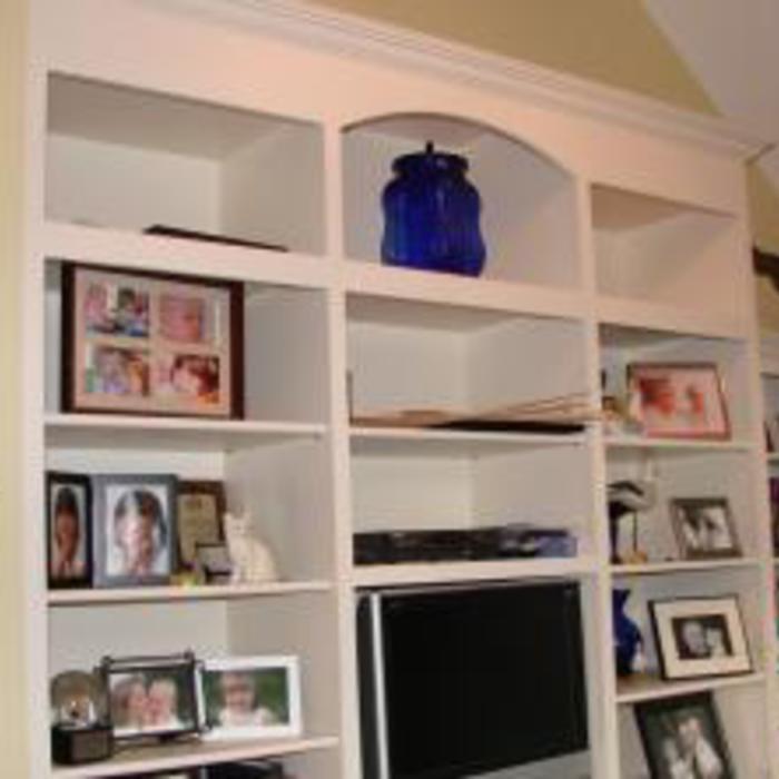 Built in Place Bookcase