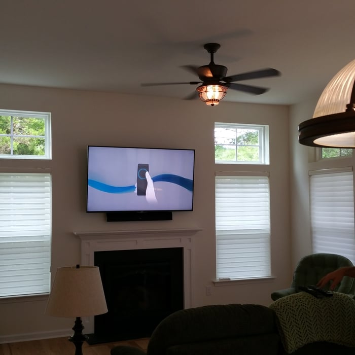 TV Install over fireplace