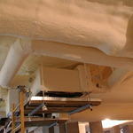 Foam on ducting in crawl space