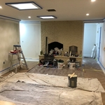 Media Room just before painting.