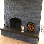 Close up of Faux Finished Fireplace