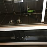 body wash shower with glass door