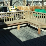 Trex deck and Redwood handrail