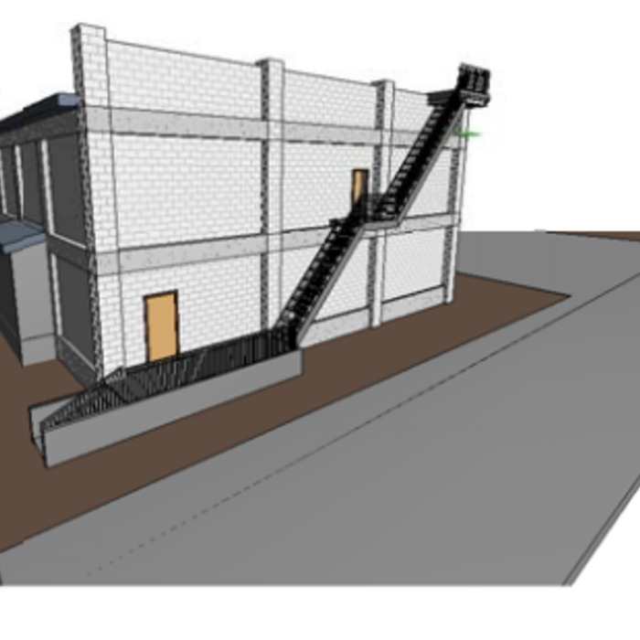 commercial egress and stair plans
