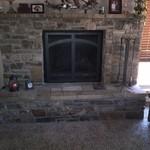 Small interior fireplace